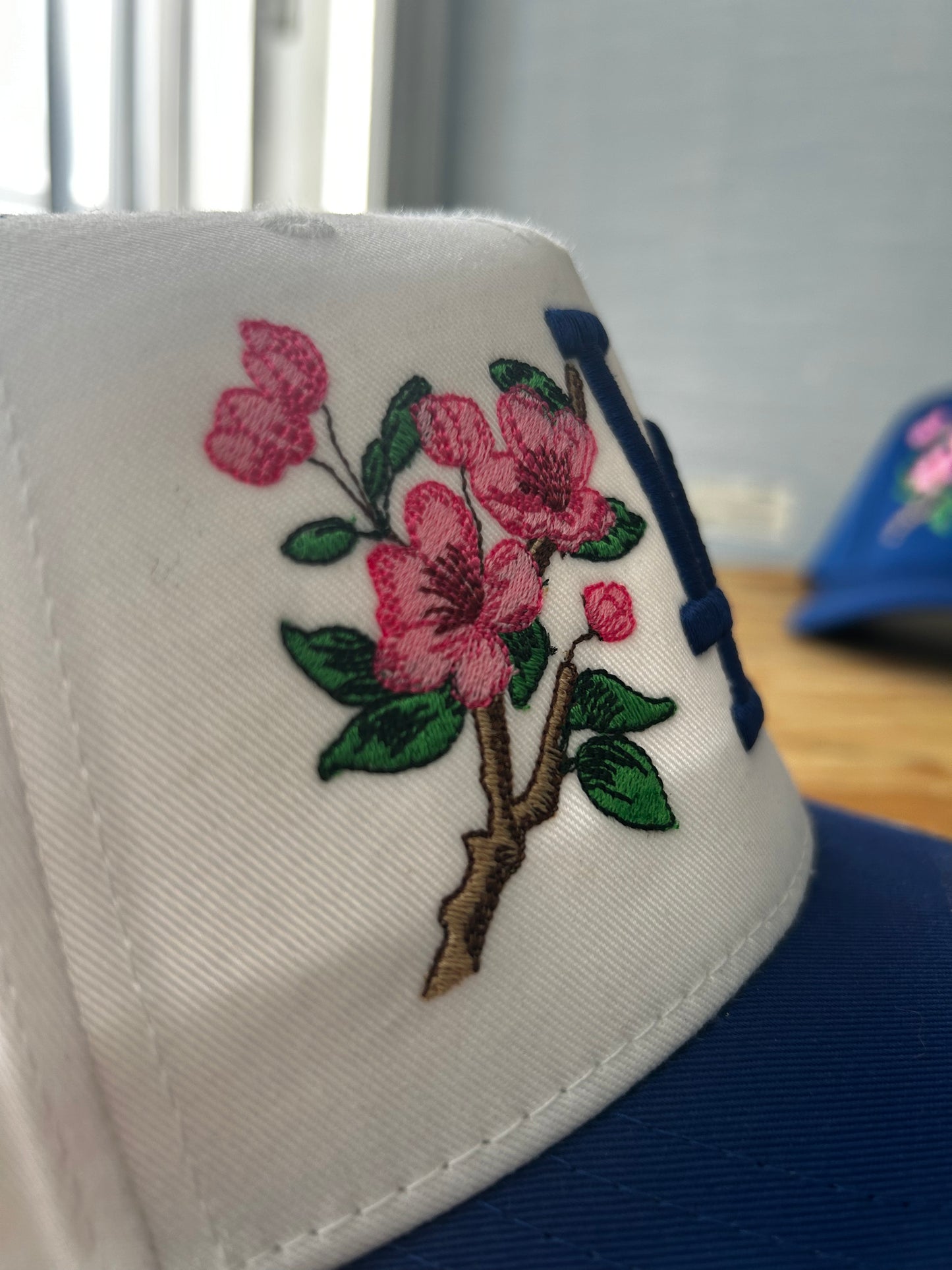 LA "Cherry Blossom" OG Snapback (White/Blue)