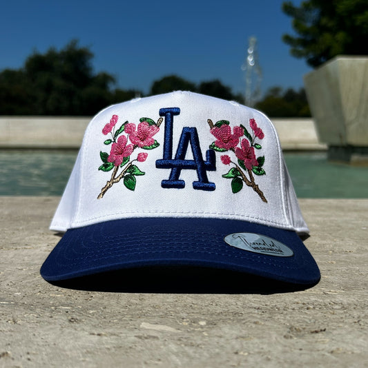 LA "Cherry Blossom" OG Snapback (White/Blue)