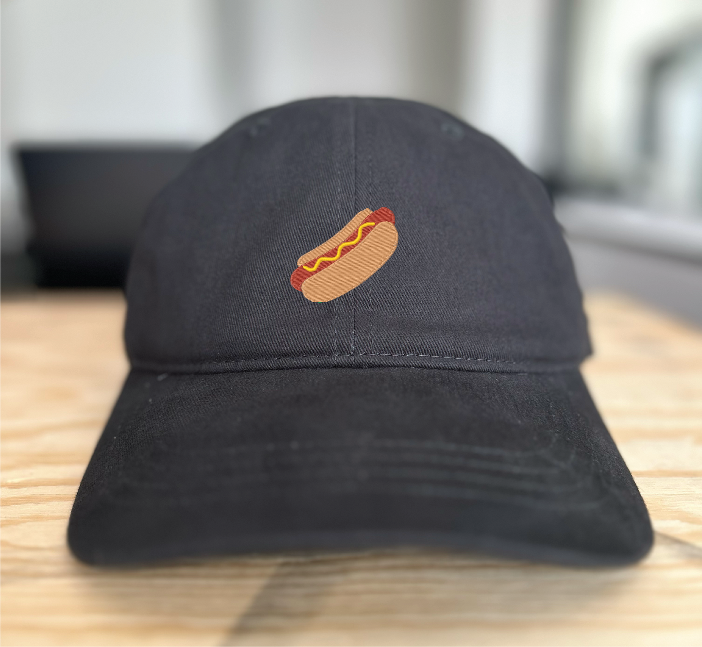 Hotdog Dad Hat (Tan/Black)