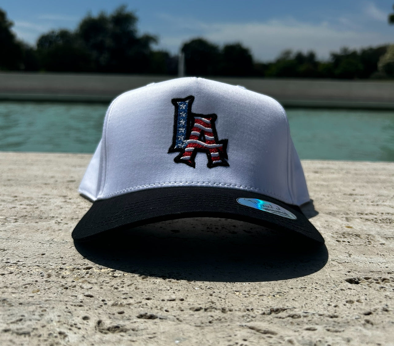 L.A Flag Hat (Black/White)