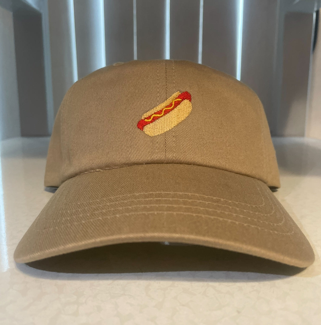 Hotdog Dad Hat (Tan/Black)