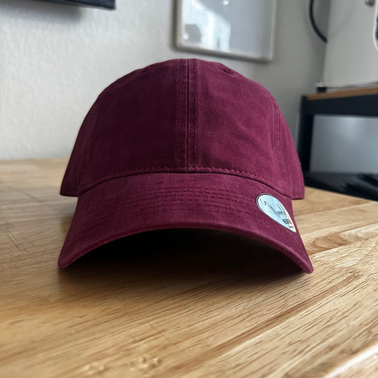Blank Dad Hat (Maroon)