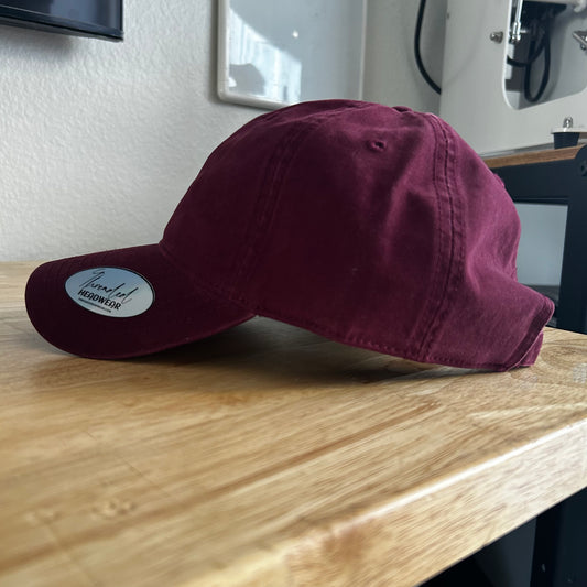 Blank Dad Hat (Maroon)