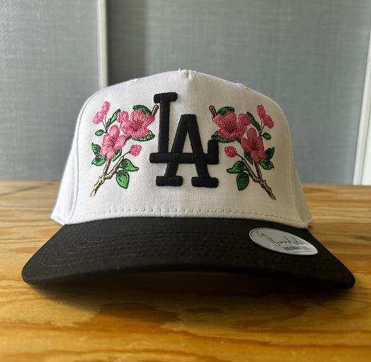 LA "Cherry Blossom" OG Snapback (black/white)