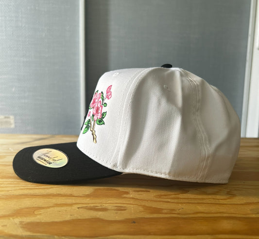 LA "Cherry Blossom" OG Snapback (black/white)