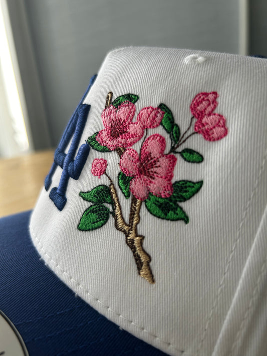 LA "Cherry Blossom" OG Snapback (White/Blue)